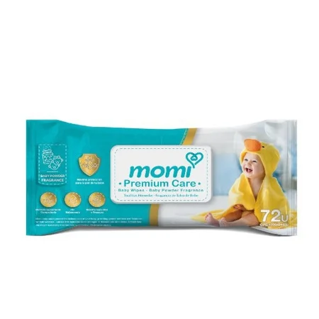Toallas humedas momi premium ( talco de bebe ) 72 und 1x24 miniatura 1
