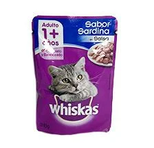Sachet p/gato adulto sabor sardina en salsa whiskas 85 gr miniatura 1