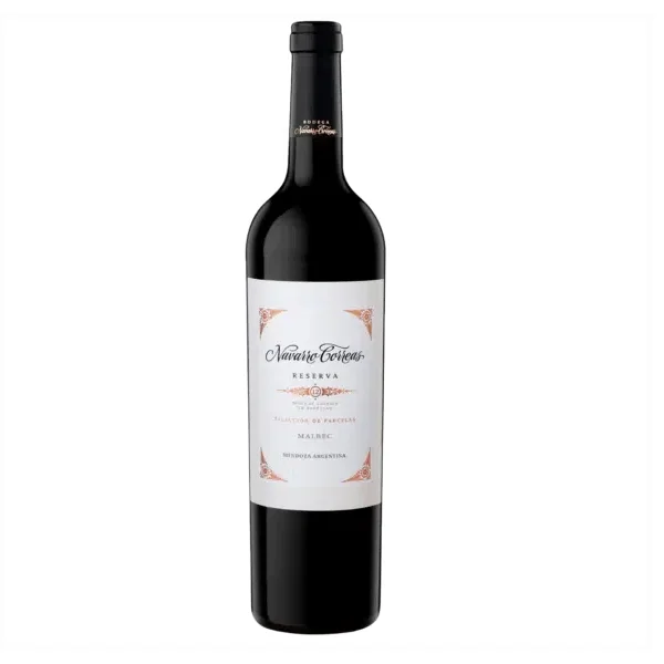 Vino tinto navarro correas reserva malbec 0,75 l