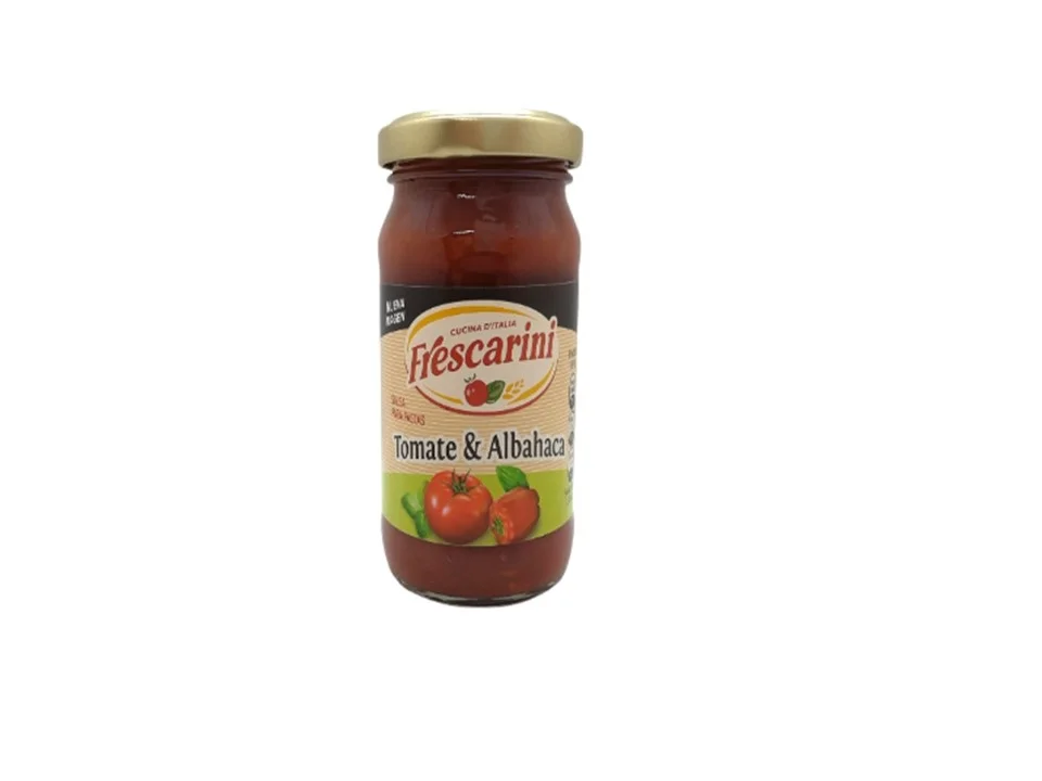 Salsa de tomate y albahaca frescarini 190 gr miniatura 1