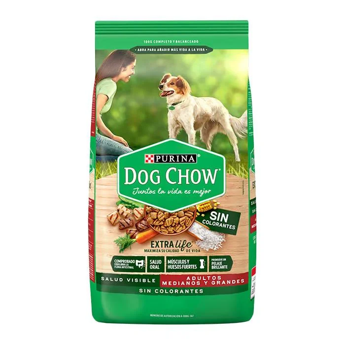 Perrarina dog chow sin colorantes adultos medianos y grandes 4kg miniatura 1
