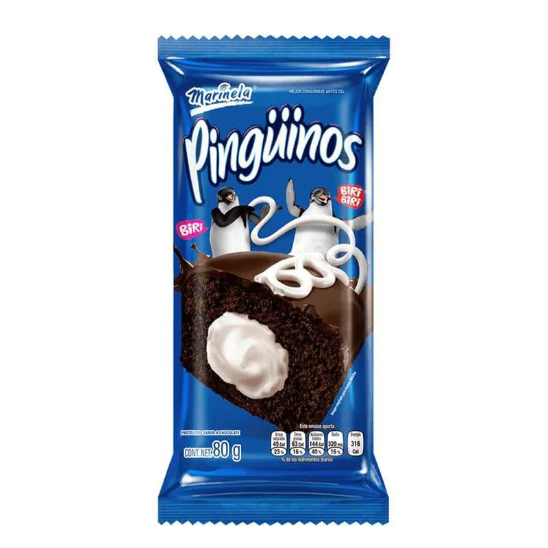 Pinguinos marinela 2 unidades 80 gr miniatura 1