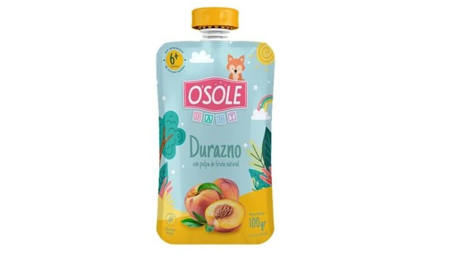 Compota pouch durazno osole 100 gr miniatura 2