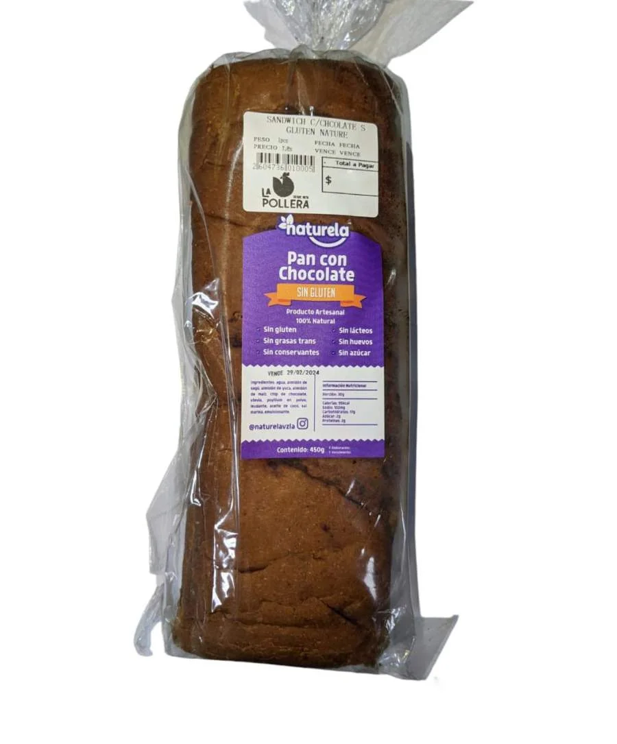 Pan de sandwich c/chocolate naturela 450gr miniatura 2