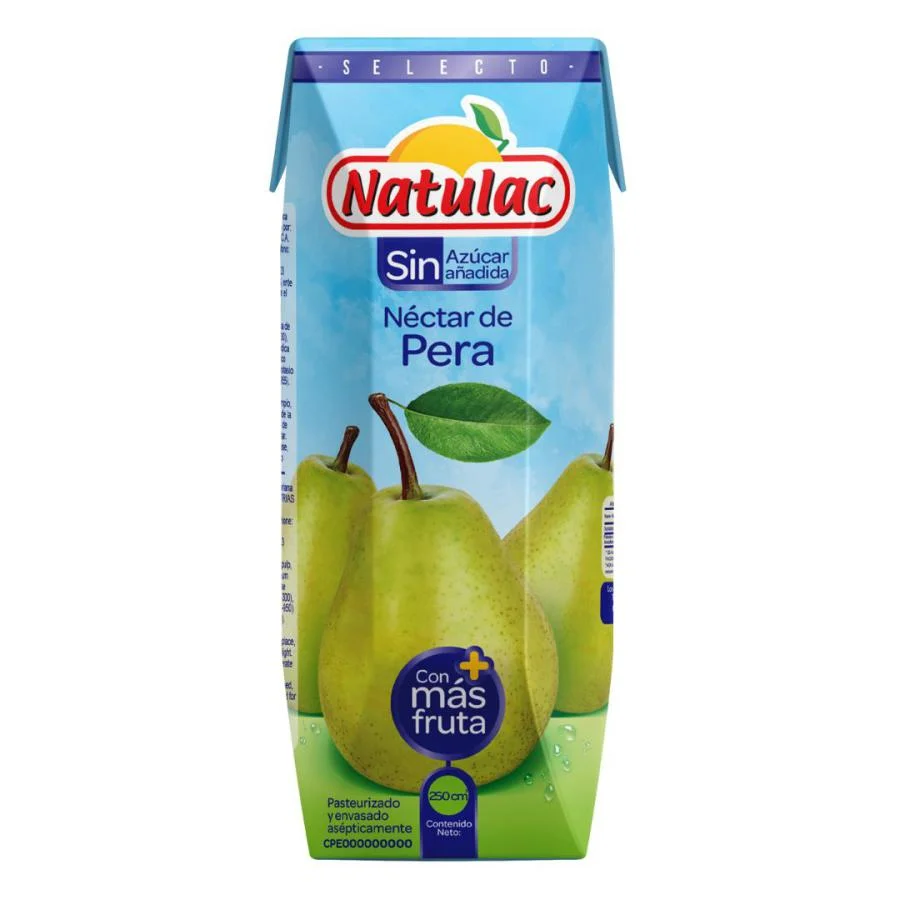 Nectar de pera sin azucar natulac 250cm miniatura 2