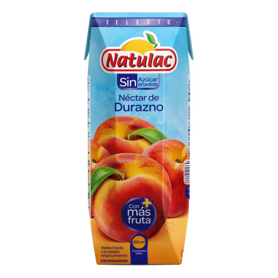 Nectar de durazno sin azucar natulac 250cm miniatura 1