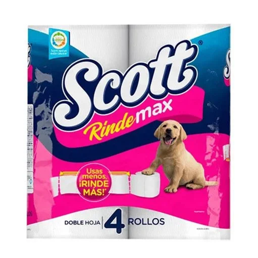 Papel higienico scott rinde max 4 rollos miniatura 2