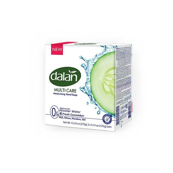 Jabón barra micelar multicare pepino fresco dalan 3pack 125g miniatura 2