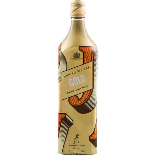 Johnnie walker gold label limited edition desing 0,70 miniatura 2