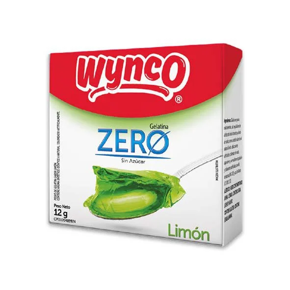 Gelatina limon zero azucar wynco 12g miniatura 1