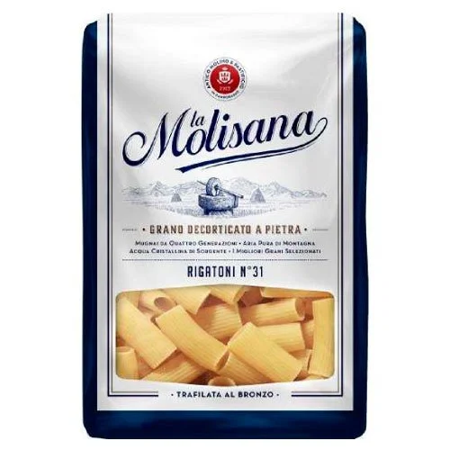Pasta de semola rigatoni n31 la molisana 500gr. miniatura 2