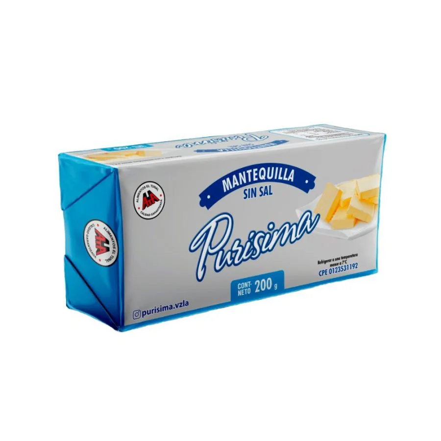 Mantequilla sin sal purisima 200gr miniatura 2