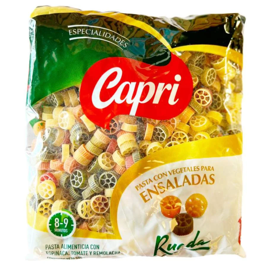 Pasta rueda con vegetales capri 500 gr