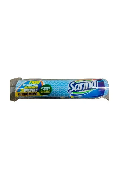 Paño absorvente azul rollo sarina 20 unid miniatura 1