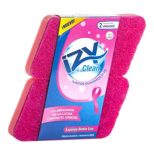 Esponja doble uso rosada izy clean 1x2 miniatura 2