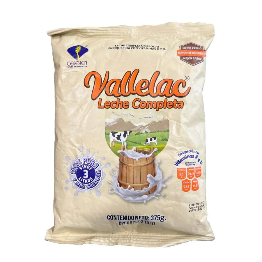 Leche completa vallelac 375g miniatura 2