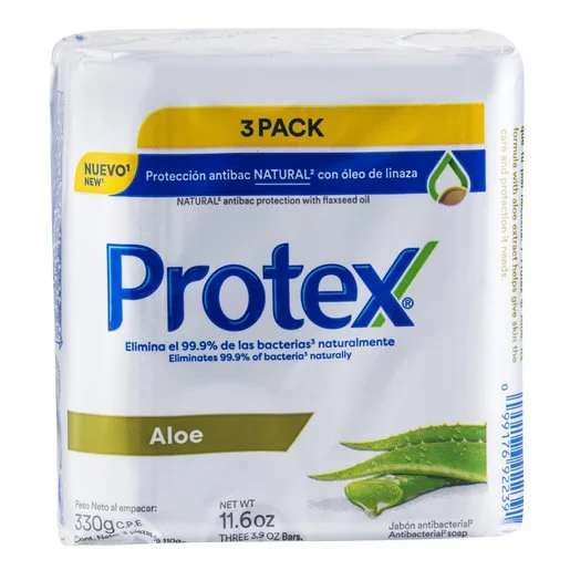 Jabon de baño antibacterial aloe 3pack protex 110 gr miniatura 2