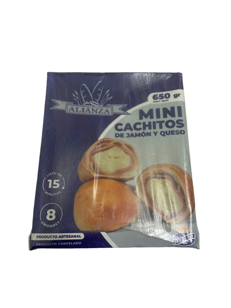 Mini cachitos de jamon y queso alianza 8 und (650gr) miniatura 1