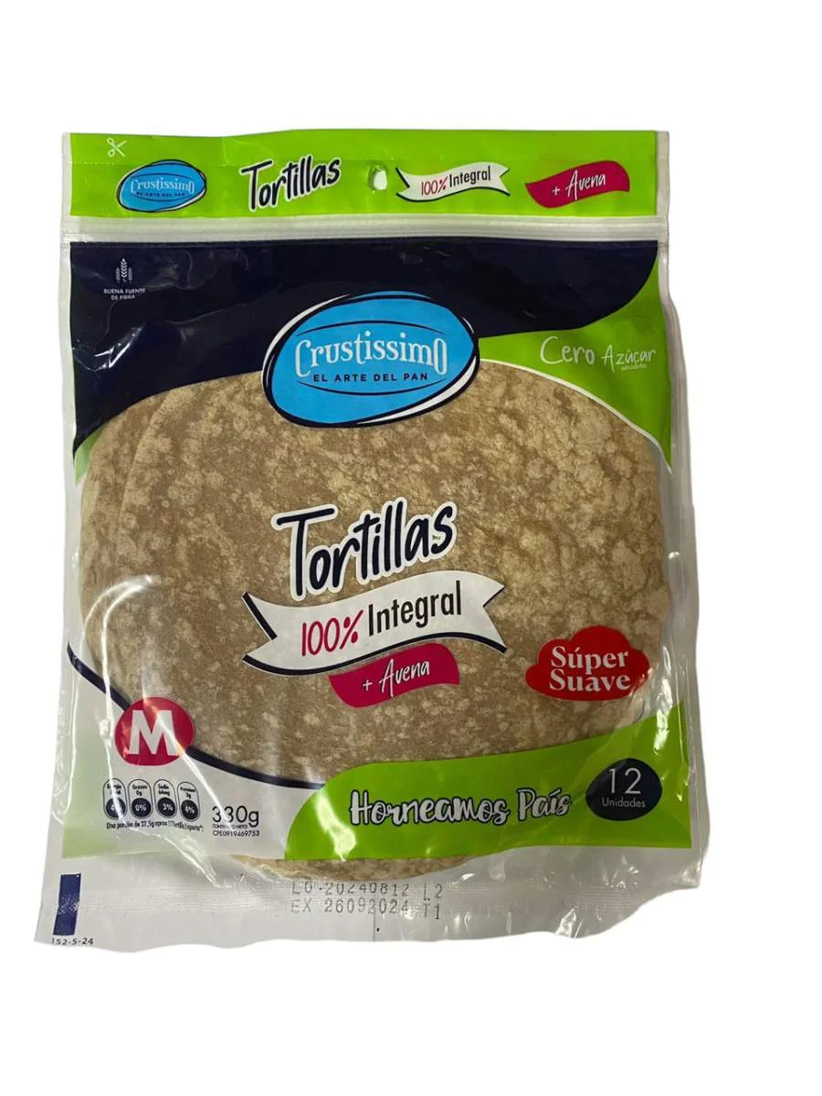 Tortillas integrales de avena crustissimo 330 g miniatura 2