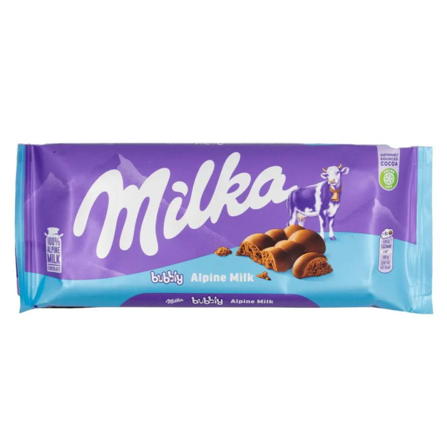 Chocolate alpine milk milka 90gr miniatura 2