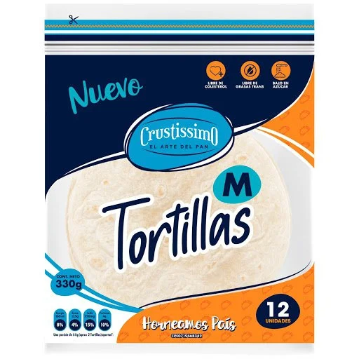 Tortillas blancas m crustissimo 330g