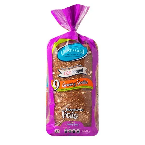 Pan de sandwich 9 granos y semillas crustissimo 550gr miniatura 1