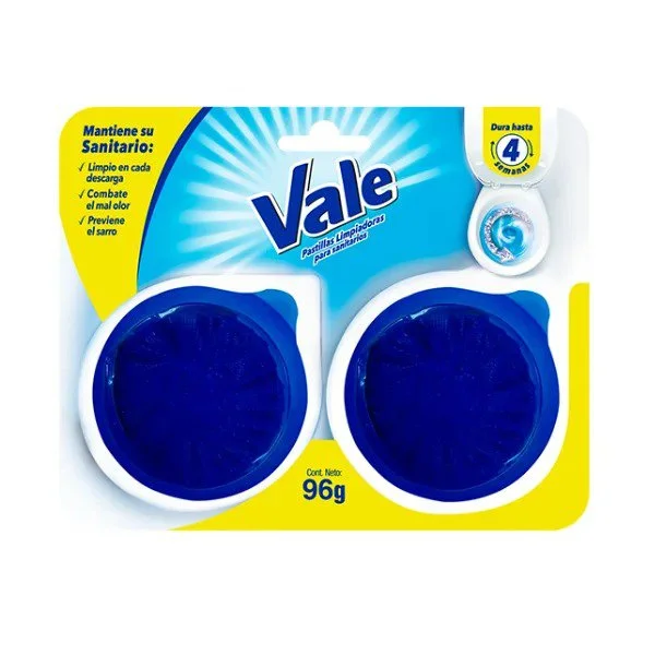 Pastillas limpiadoras p/sanitario vale 2x48g
