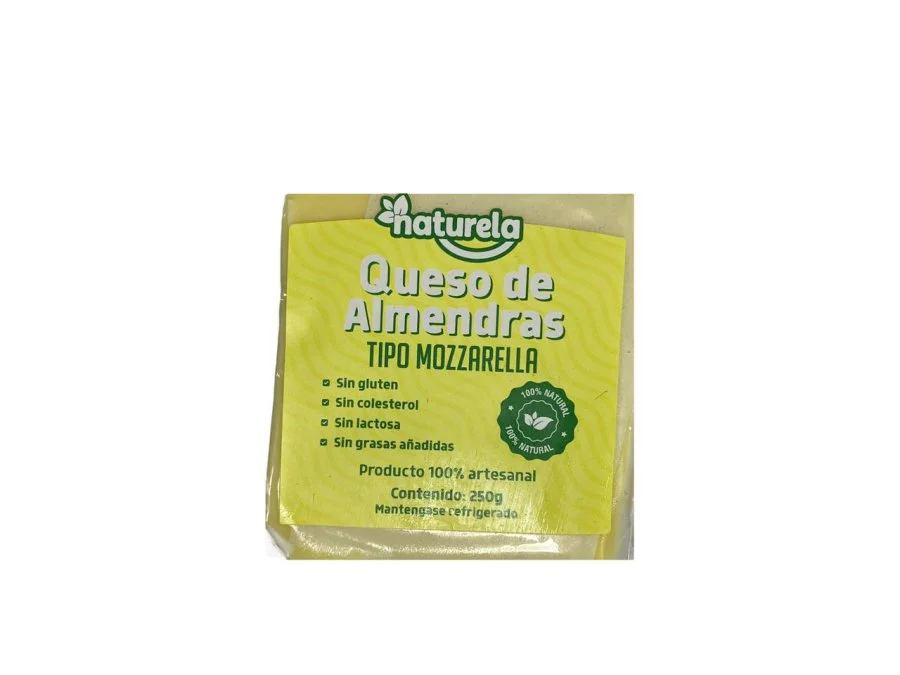 Queso de almendras tipo mozzarella sin gluten naturela 250gr miniatura 2