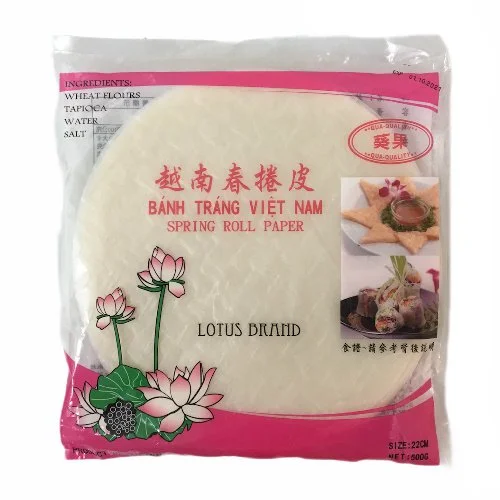 Hojas de arroz spring roll paper 500 gr oceania