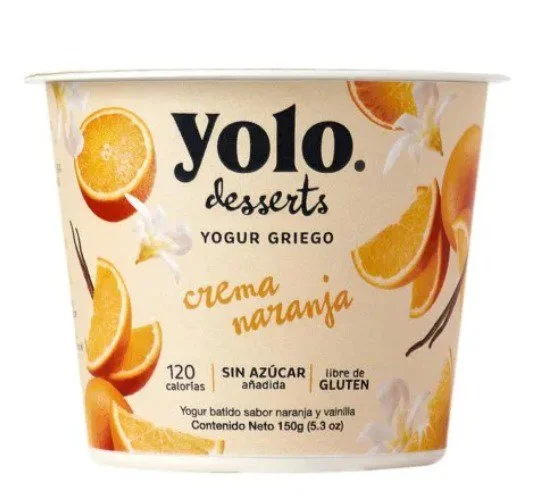 Yogur griego crema naranja yolo 150 gr miniatura 1