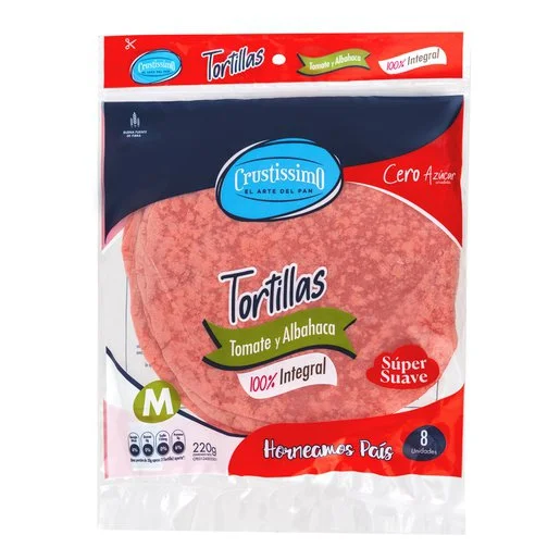 Tortillas tomate y albahaca crustissimo 220g