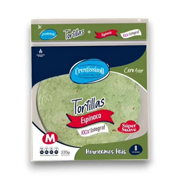 Tortillas de espinaca crustissimo 220g miniatura 2