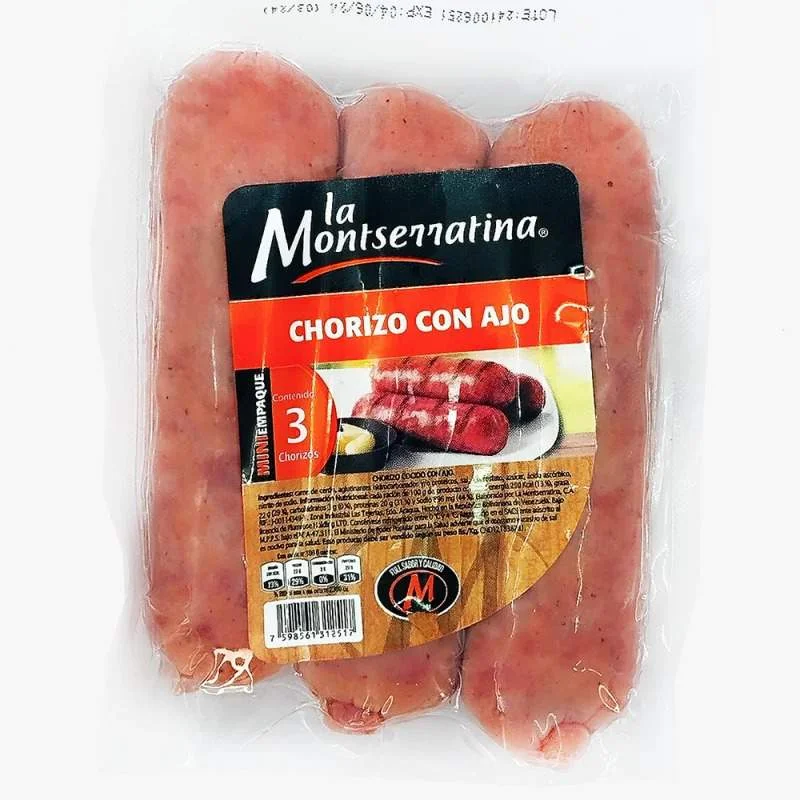 Chorizo con ajo la montserratina 240 gr miniatura 1