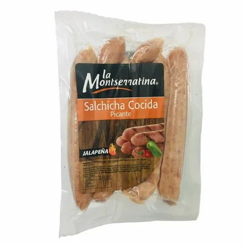 Salchicha cocida picante jalapeña la montserratina 160 gr miniatura 1
