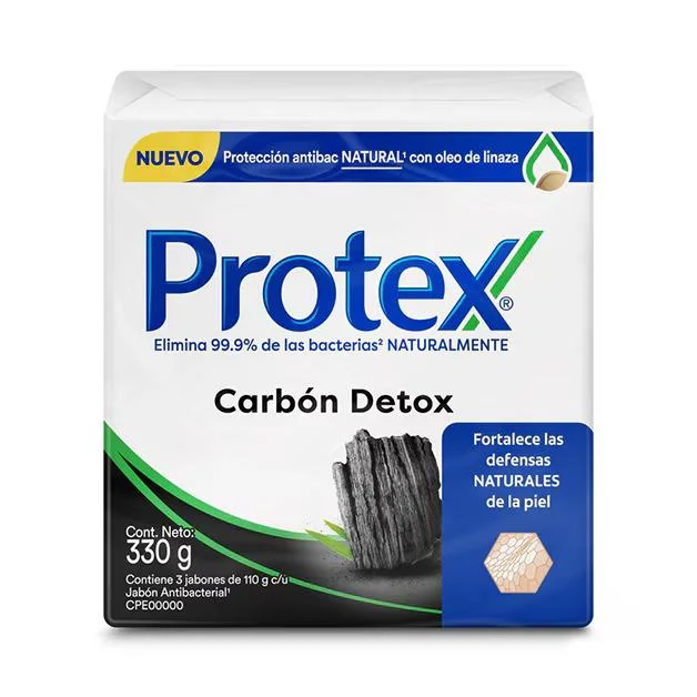 Jabon de baño carbon detox 3pack protex 110 gr miniatura 2