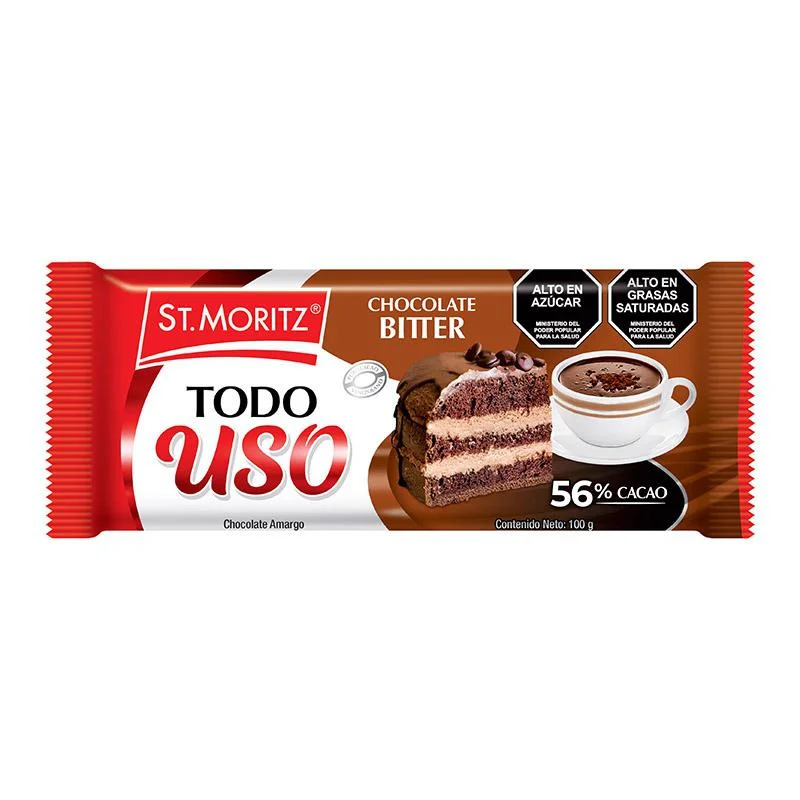 Chocolate bitter todo uso st. moritz 100g miniatura 2