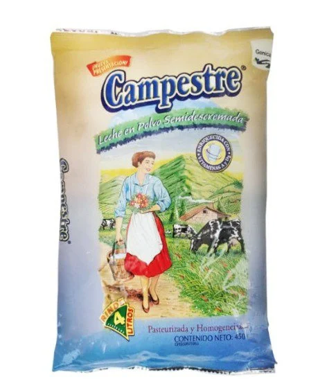 Leche en polvo semidescremada campestre 400gr. miniatura 2
