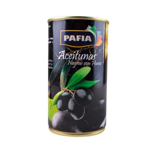 Aceitunas negras con hueso pafia 350 gr