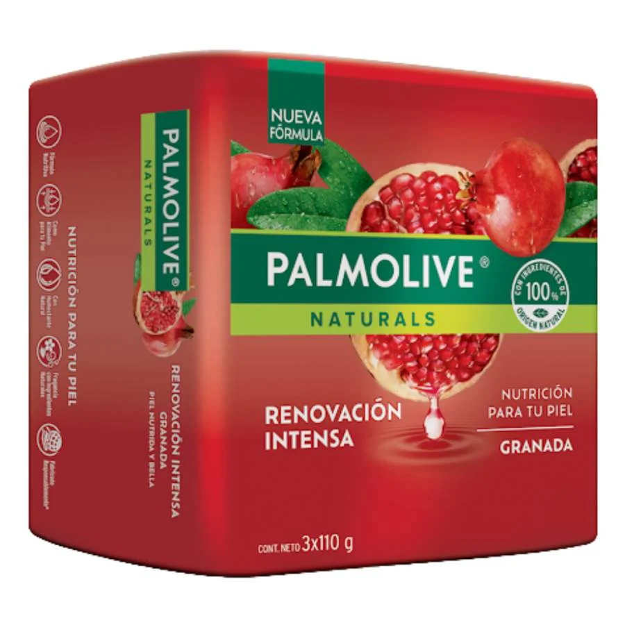 Jabon de baño granada 3pack palmolive 110 gr miniatura 1
