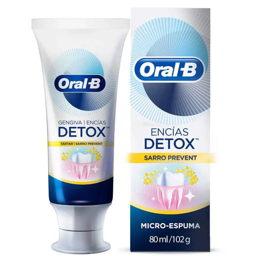 Crema dental oral b detox antisarro 102gr miniatura 2