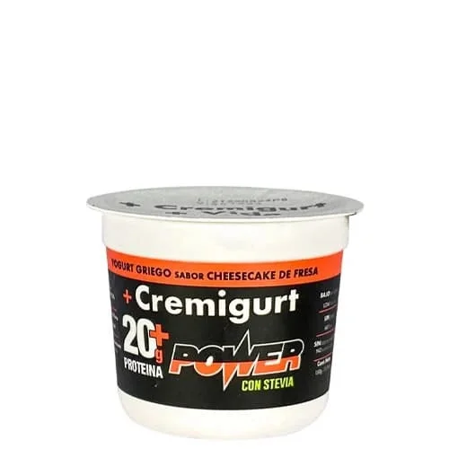 Yogurt power cheesecake de fresa cremigurt 150 gr