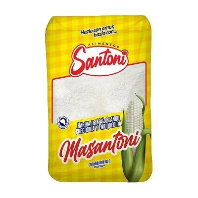 Harina de maiz blanco santoni 900g