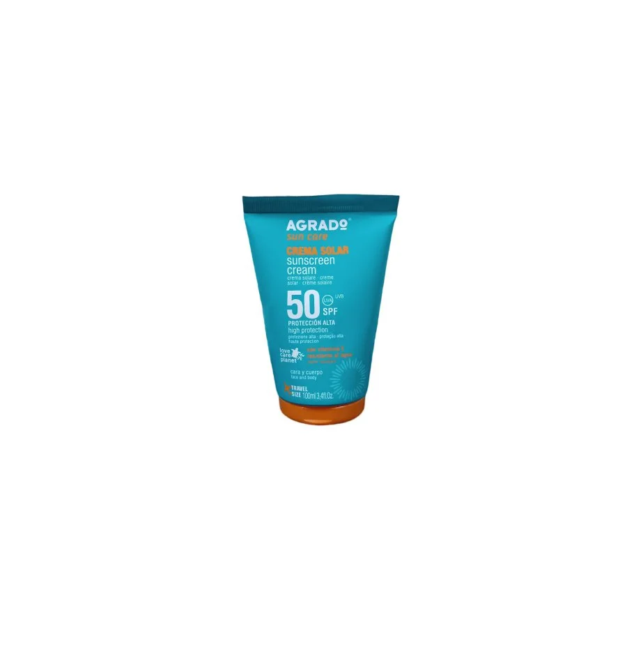 Crema solar spf 50+ agrado 100ml miniatura 1
