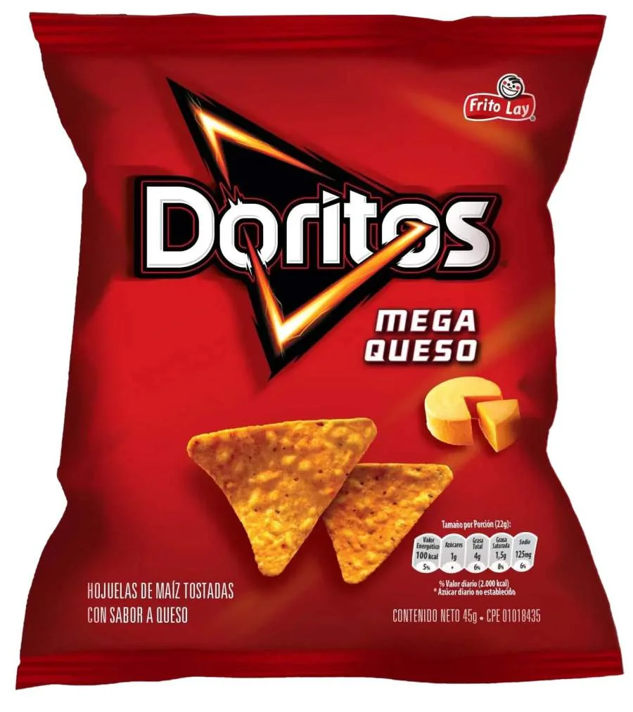 Doritos mega queso frito lay 45 gr miniatura 2