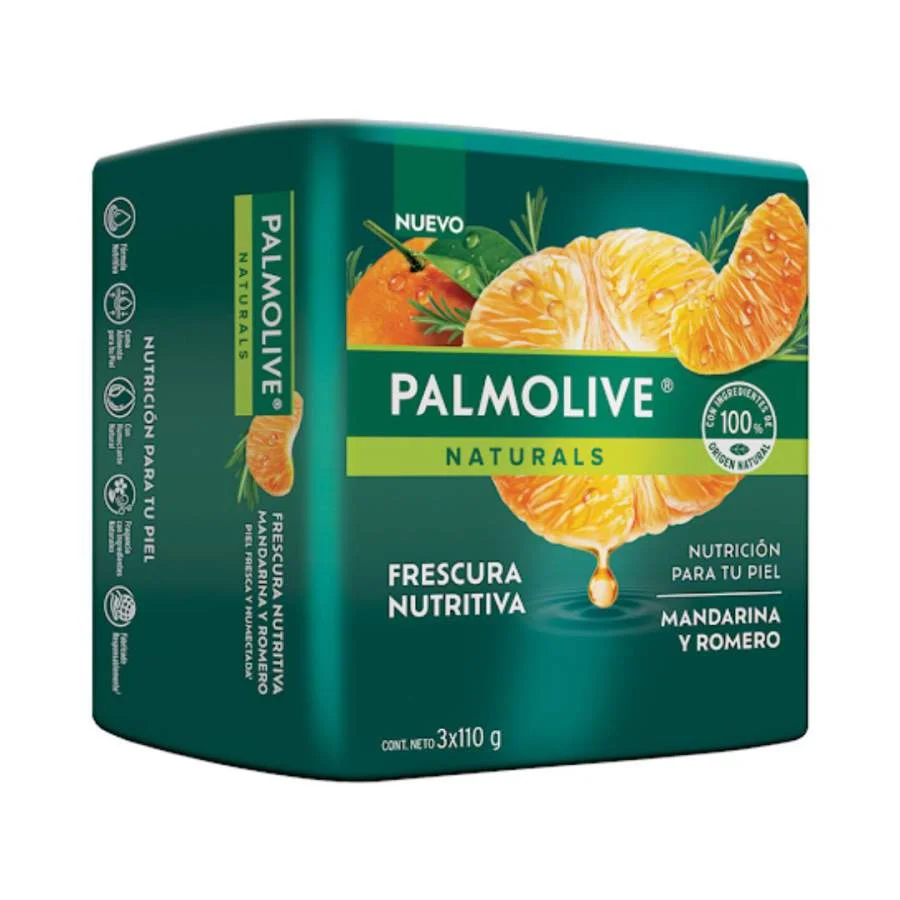 Jabon de baño mandarina/romero 3pack palmolive 110 gr miniatura 2