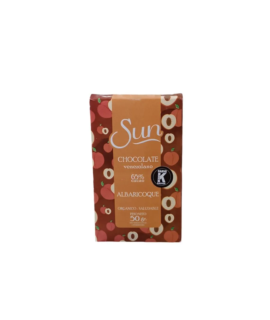 Barra de chocolate oscuro con albaricoque sun 50g miniatura 2