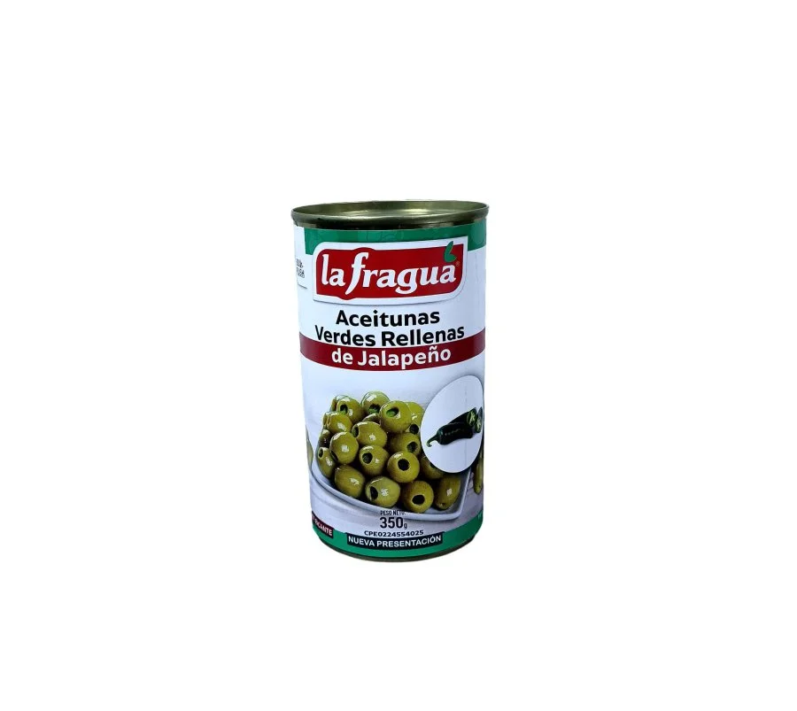 Aceitunas verdes rellenas de jalapeño la fragua 350 gr miniatura 2