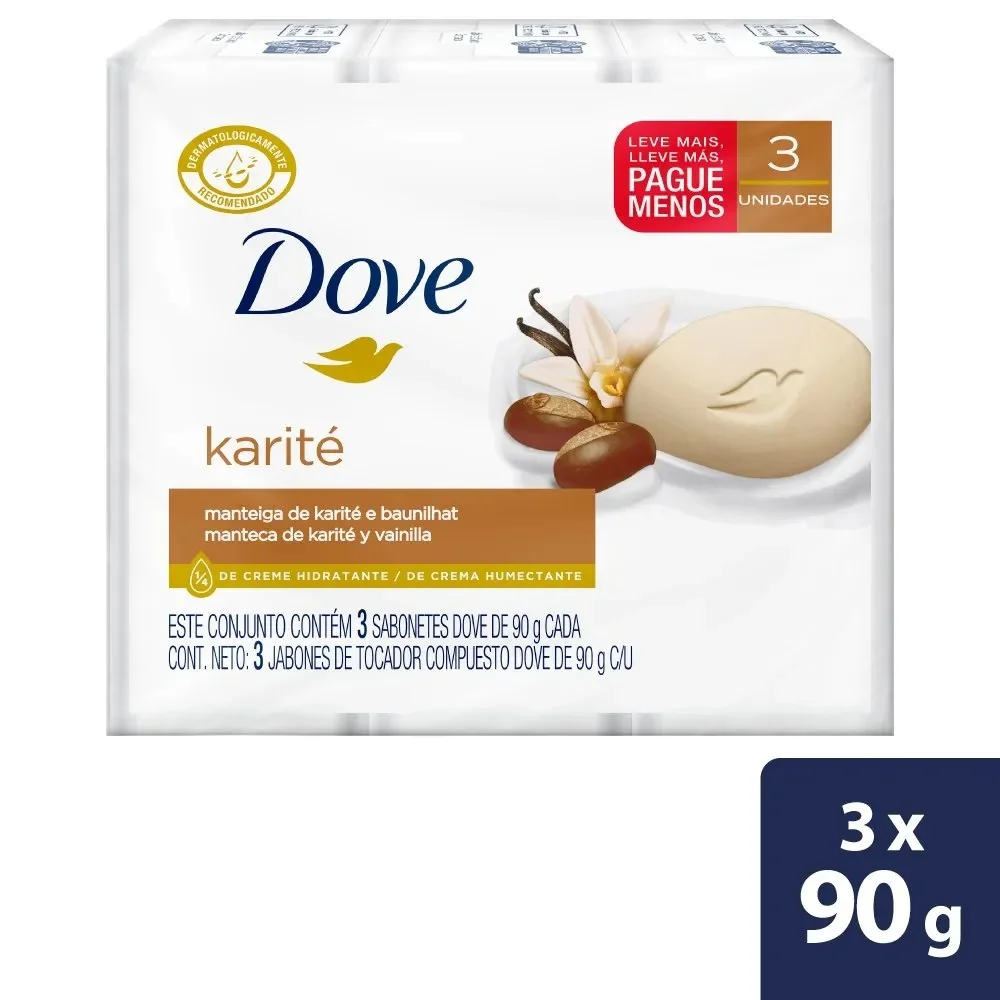 Jabon dove karite y vainilla tripack 90 gr miniatura 1