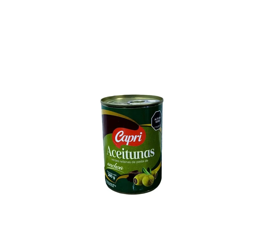 Aceitunas verdes rellenas con anchoa capri 300 gr miniatura 2