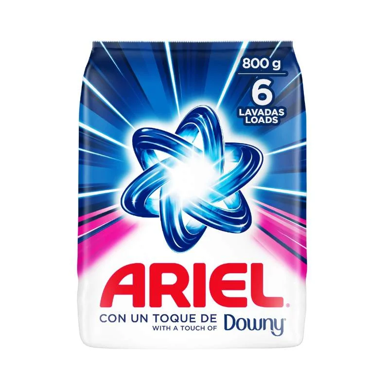 Detergente en polvo ariel con downy 800g. miniatura 2